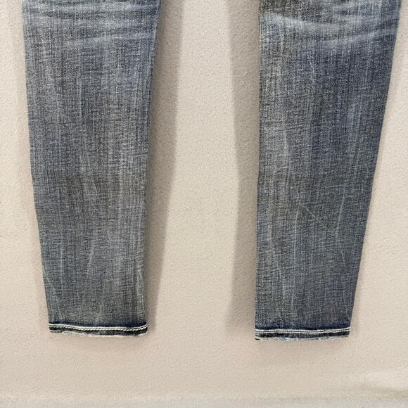 Miss Me Jeans Women's 27x31 Blue Signature Skinny Mystic Embellished Preppy - Picture 6 of 12